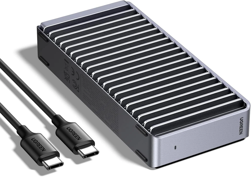 M2 SSD Gehäuse 40Gbps NVMe Thunderbolt 4 USB-C Aluminium kompatibel Mac Book - Bild 3 von 4