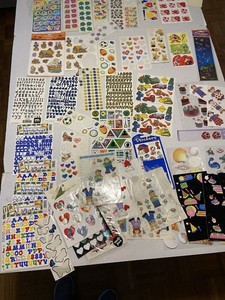 Autocollant vintage années 80 SANDYLION feuille mylar arc-en