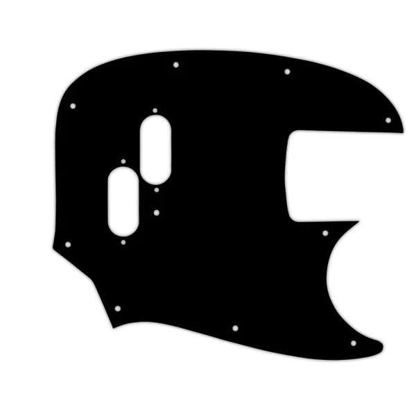 WD MUSIC USA USA CUSTOM PICKGUARD para FENDER® REISSUE MUSTANG® BASS - 3 capas PG BLACK BWB