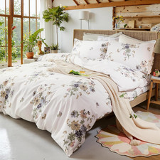 100 Cotton Duvet Cover and Pilowcases King Size Vintage Floral Duvet Cover Set