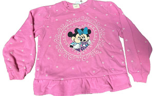 VTG 90's Disney 'Mickey's tot kids STUFF' Minnie Pink Sweatshirt RARE Size 6 80s