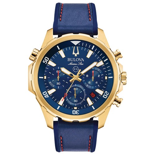 Bulova Men's Marine Star Series B Stainless Steel 6-Hand Chronograph Quartz W... - Picture 1 of 6