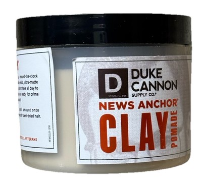 Duke Cannon News Anchor Clay Pomade Flex Hold Matte Finish Beeswax 4.6 oz SEALED
