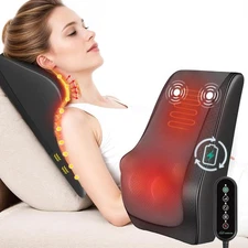 Cordless Shiatsu Neck Massager with Heat & Vibration, Back Neck Shoulder Massage