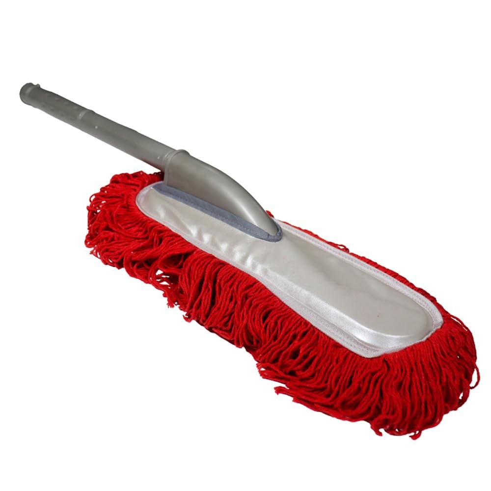 Plumeau chenille pour voiture de 63cm microfibre bleu