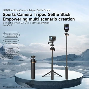 Pour DJI Osmo 360/Nano/Insta360 Caméscope de sport Trapod Selfie Bracket portatif