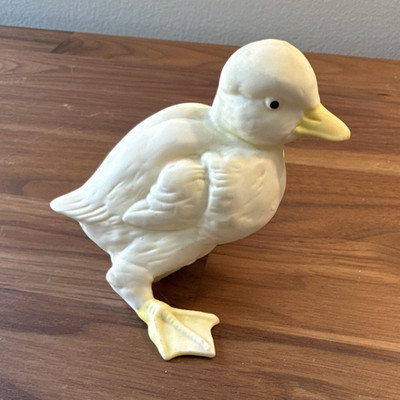 Department 56 Ceramic Duck Figurine White Yellow Beak & Feet Made Taiwan