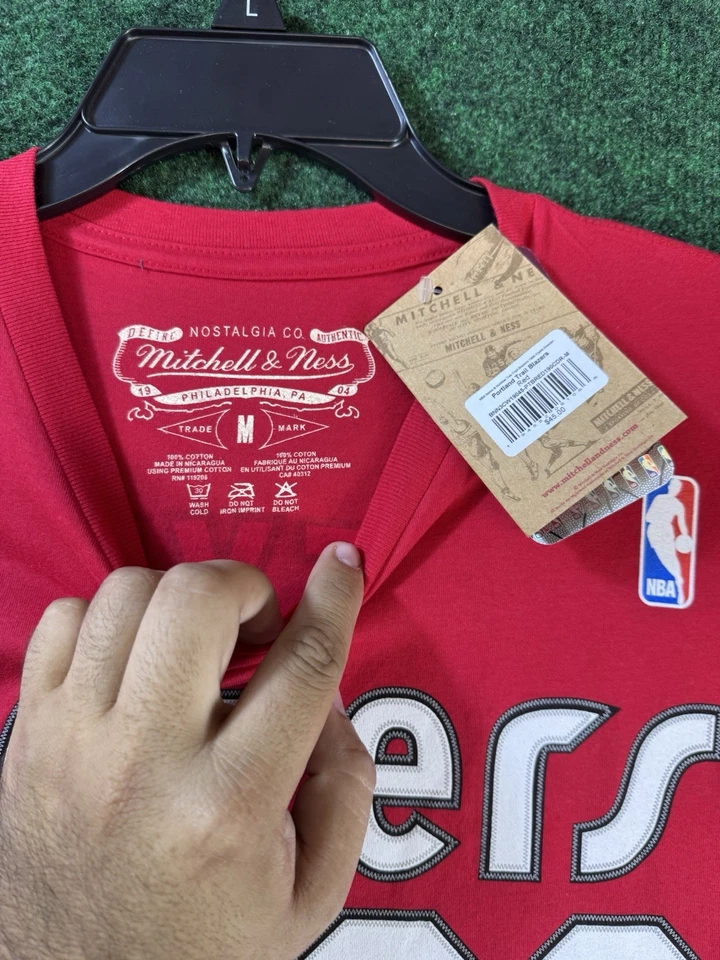 Trail Blazers para hombre Clyde Drexler Mitchell & Ness clásicos de madera dura talla M Foto 3 de 4