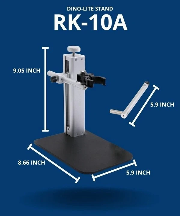 Soporte universal Dino-Lite RK-10A con enfoque fino y liberación rápida - 8,6" x 5" x 9 Foto 4 de 4