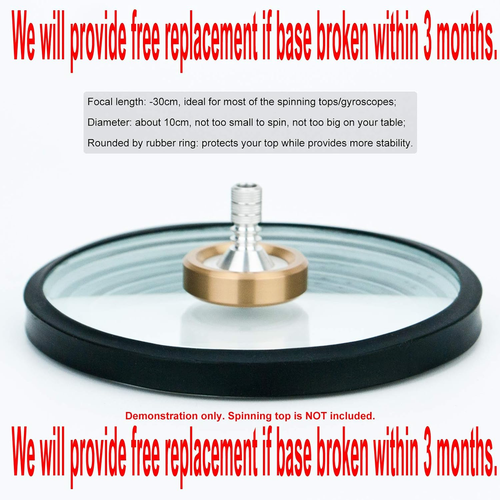 4" Spinning Top Base (Rounded by Silicone), 30Cm Focal Length (Double Concave), - Picture 2 of 12