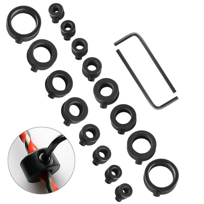 Depth Stop Drill Bit, 18 Piece Drill Stop Collar Set Positioner Ring and Hex Wre