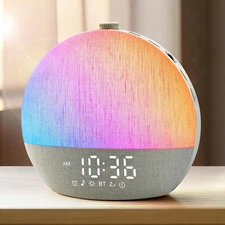 Sunrise Alarm Clock, White Noise Sound Machine, Sunlight Small, Gray 