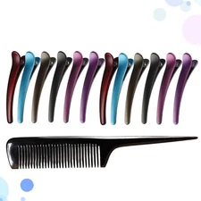 13 Pcs Hairdressing Clips for and Styling Straightening Duckbilled