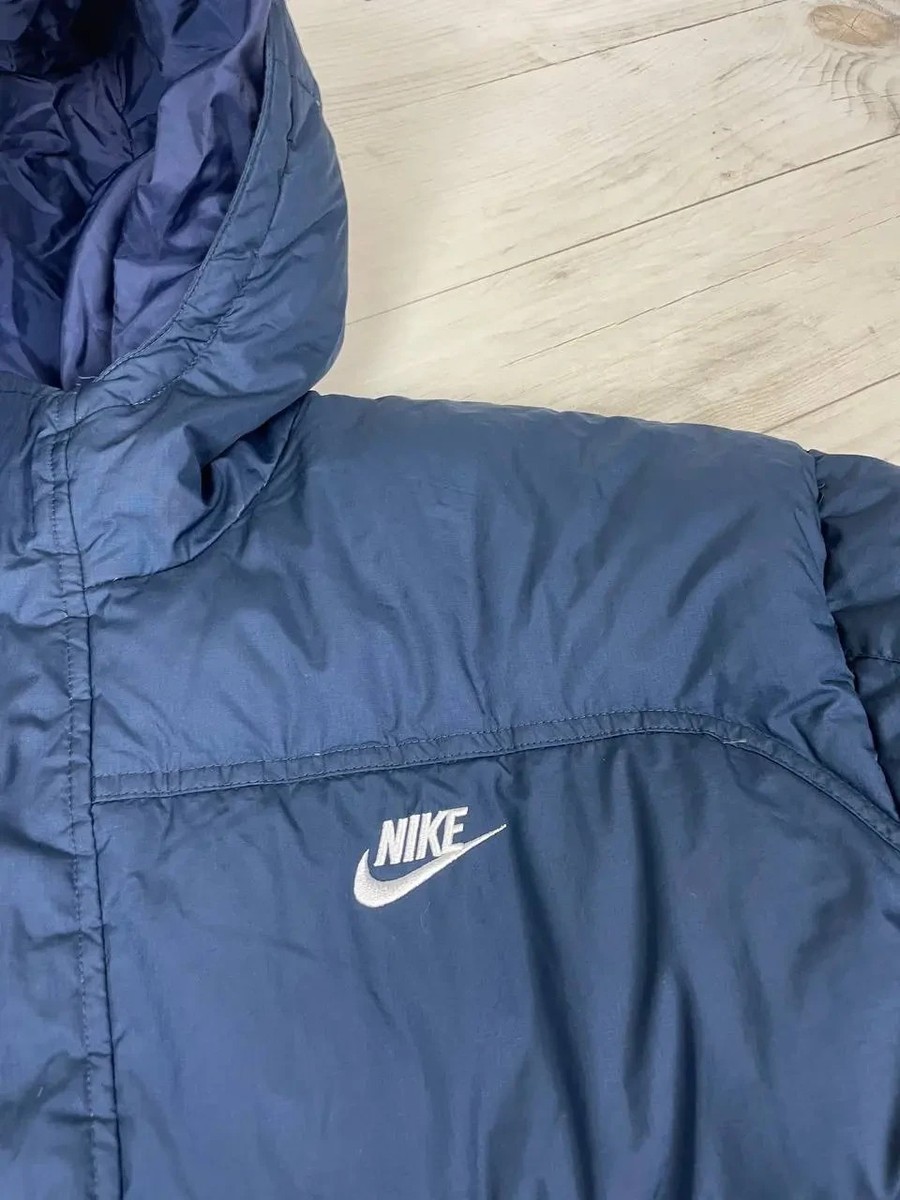 ジャケット・アウター 00s NIKE hooded down jacket Y2K Vintage Nike Puffer Down Jacket Hooded Swoosh 00s Y2K Men Size 2XL