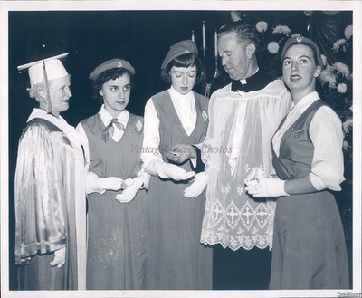 1957 Boston Holy Cross Cathedral Rev Peter Hart Ceremony Vintage Photo 8x10