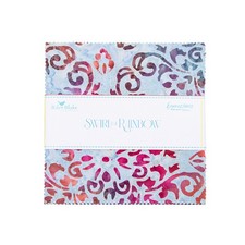 Expressions Batiks 5" Square Pack in Swirl the Rainbow by Riley Blake