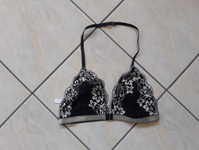 schwarzer bestickter sexy BH in Größe L
