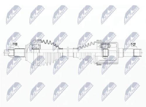 Original NTY Drive Shaft NPW-AR-008 For Alfa Romeo