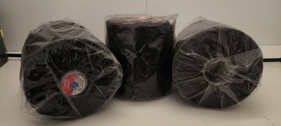 10,000m spun polyester threads cone black Coats astra (30 thread rolls in stock)