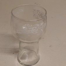 Pepsi Clear Branded Advertising Glass Decorative Design, Collectible Soda Theme