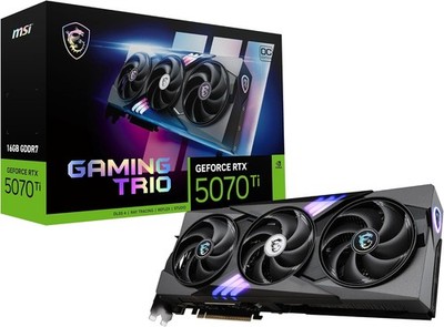 MSI GeForce RTX 5070 Ti 16G Gaming Trio OC   16GB GDDR7 (28Gbps/256-bit), PCIe 5