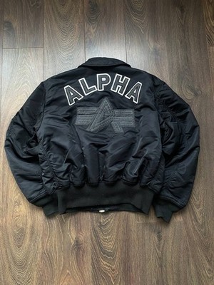 Alpha Industries CWU-45 big logo Bomber Jacket size L very rare