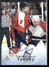 1995-96 Upper Deck Be a Player Trent Yawney Autographs #S146 Calgary Flames