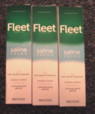 New in Box Fleet Saline Enema - Set of 3 - Hydrates and Softens