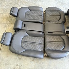 2011-2018 Audi A8 Quattro Front Rear Black Leather Seat Full Set Black 2011-2018 Audi A8 Quattro Front Rear Black Leather Seat Full Set Black