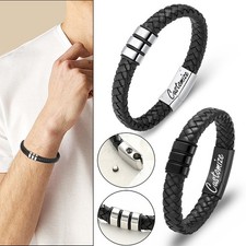 Urn Bracelet for Human/Pet Ashes Leather Cremation Bracelet Keepsake Cuff Bangle