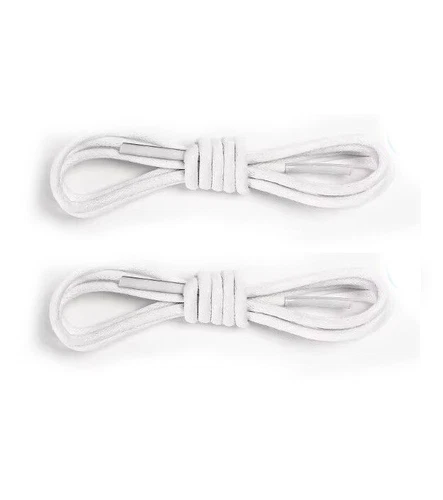 Bottes blanches 2,5 mm fines rondes cirées de rechange chaussures lacets corde ficelle #4001