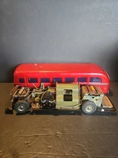 Vintage 1950's Modern Toys Red Radicon Bus Battery Operated Please Read Descript