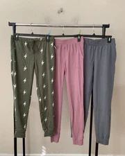 Lot of 3 Jenni by Jennifer Moore Sz XS Elastic Waist Jogger Pajama Pants Bundle