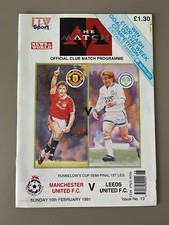 1991 League Cup Semi Final - Manchester United vs Leeds United - Match Edition