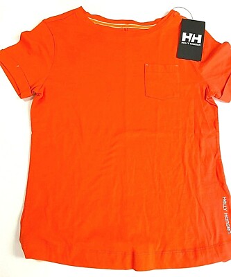 $40 Helly Hansen Naiad Tshirt Top Womens Size XS NWT Orange HH Casual Pocket