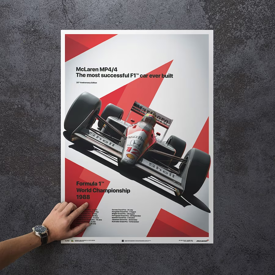 McLaren MP4/4 Ayrton Senna MP4/4 Poster - Officially Licensed