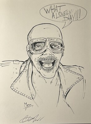 Mad Max Fury Road Nux Original Art Sketch by Artist Criss Madd 9x12