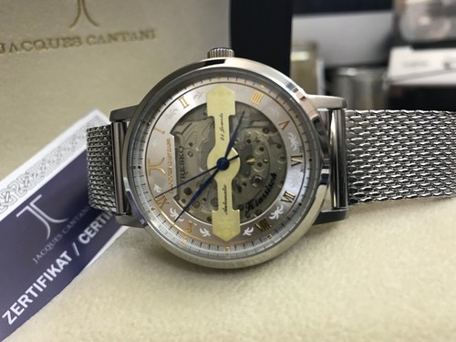 Jacques Cantani Skelettuhr Automatikuhr Designer Uhrwerk Japan Glasboden JC-715 - Picture 4 of 5