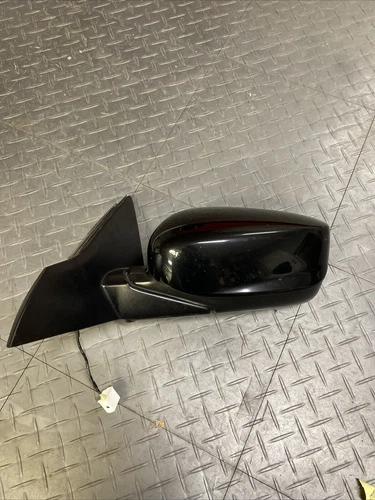 2014 Honda Accord Drivers Mirror Power No Glass Black Cap