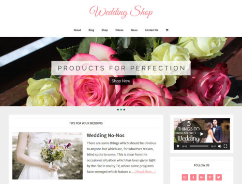 [NEW DESIGN] * WEDDING STORE * niche blog website business for sale AUTO CONTENT - Picture 1 of 5