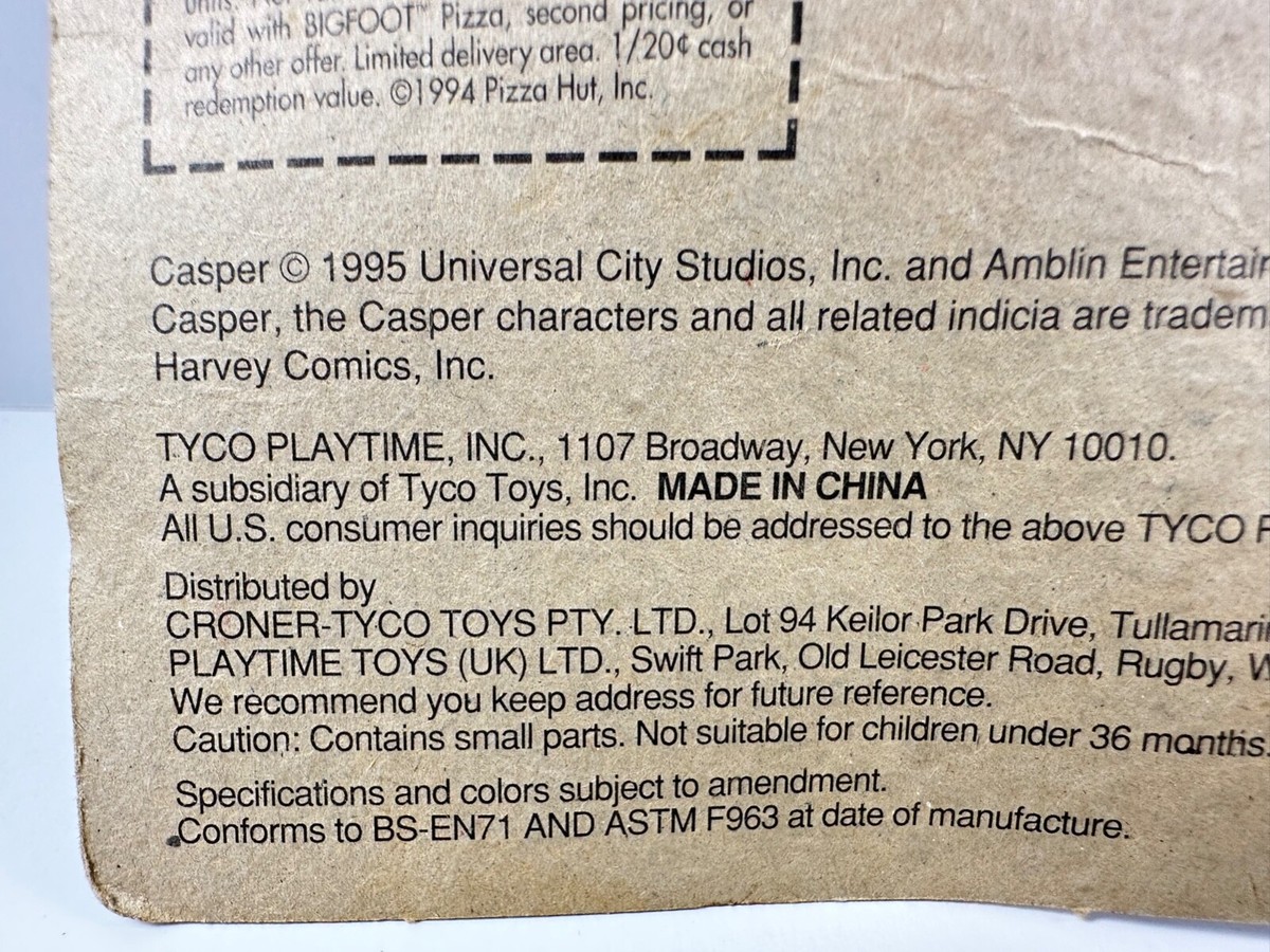 キャスパー【STINKIE】 RARE! Vintage 1995 Amblin Casper 