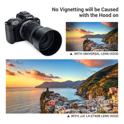 Lens Hood for Canon RF-S 55-210mm F5-7.1 & 18-45mm f4.5-6.3 IS STM Lens ET-60B - Picture 2 of 10