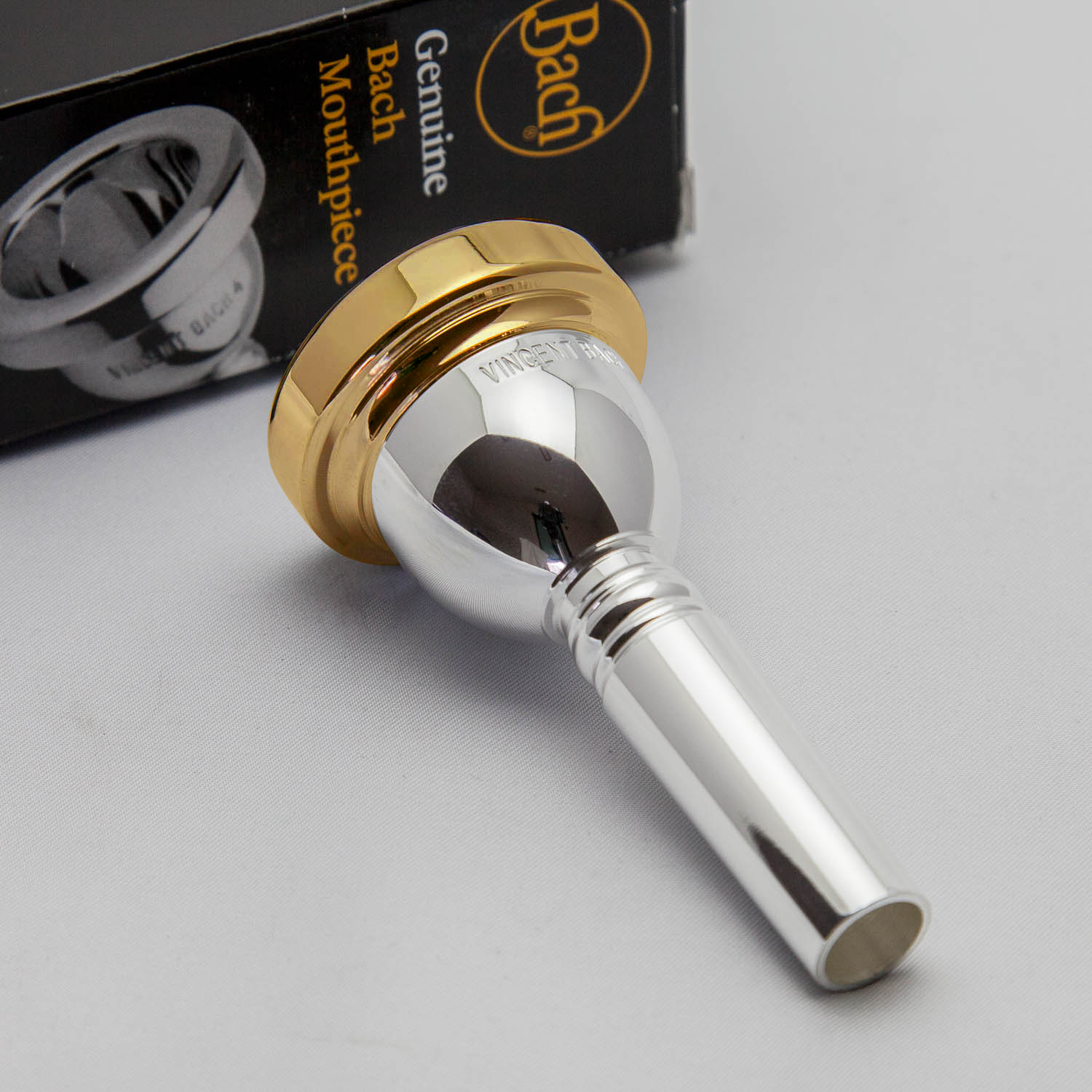 Bach 24K Gold Rim & Cup Small Shank Trombone Mouthpiece, 61/2AL NEW