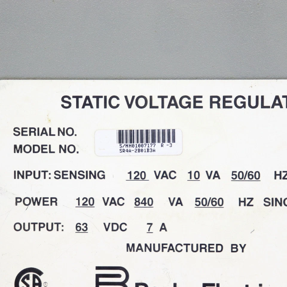 BASLER ELECTRIC SR4A-2B01B3A STATIC VOLTAGE REGULATOR SR4A2B01B3A - Image 4 of 4