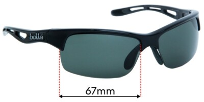 SFx Replacement Sunglass Lenses fits Bolle Bolt S - 67mm Wide