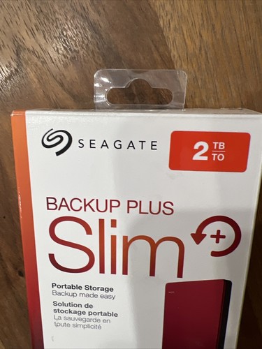 Seagate Backup Plus Slim 1TB External Hard Drive Portable HDD – Red USB 3.0 f... - Afbeelding 7 van 7