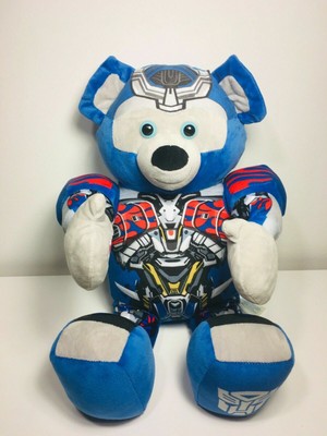 Build A Bear Blue Transformers Optimus Prime Plush Transforms to Autobot Jointed | eBay