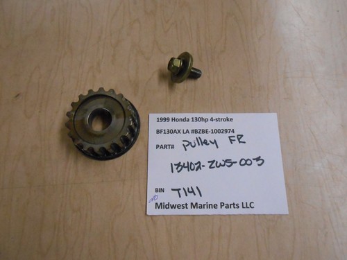 13402-ZW5-003 Honda 1999 BF130AX LA 130hp Outboard balancer pulley FR T141 - Foto 1 di 4