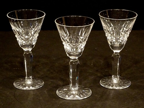 3 WATERFORD Crystal GLENMORE Cut Glass CORDIAL / LIQUEUR Shot Glass Stem Glasses - Picture 2 of 4