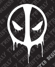 Deadpool logo drip car truck vinyl decal sticker marvel dead pool comic book